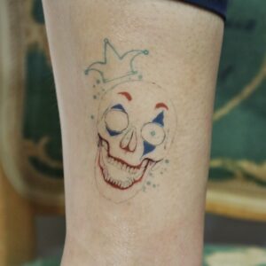 Neon Skull Temporary Tattoo
