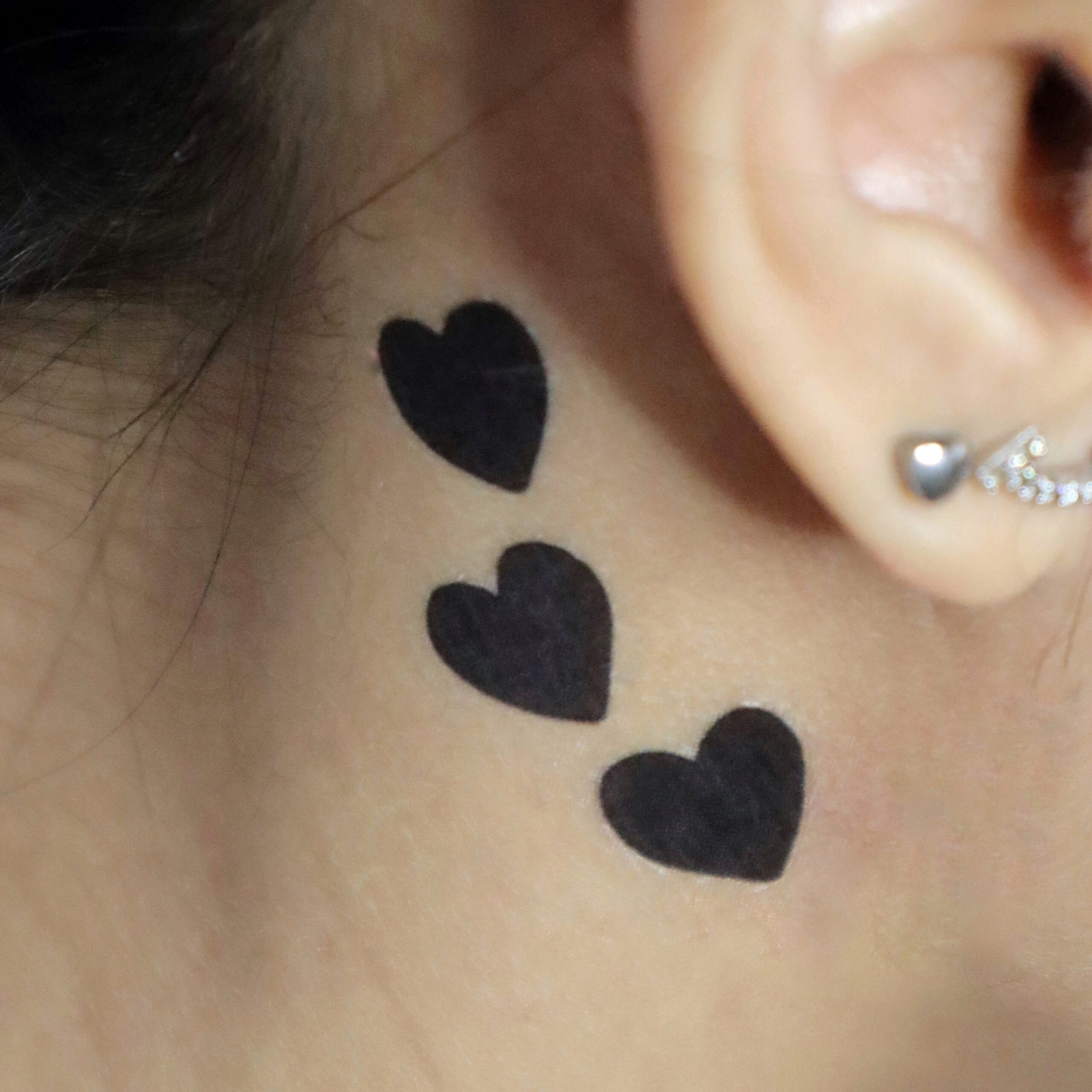 Triple Heart Temporary Tattoo - Image 2