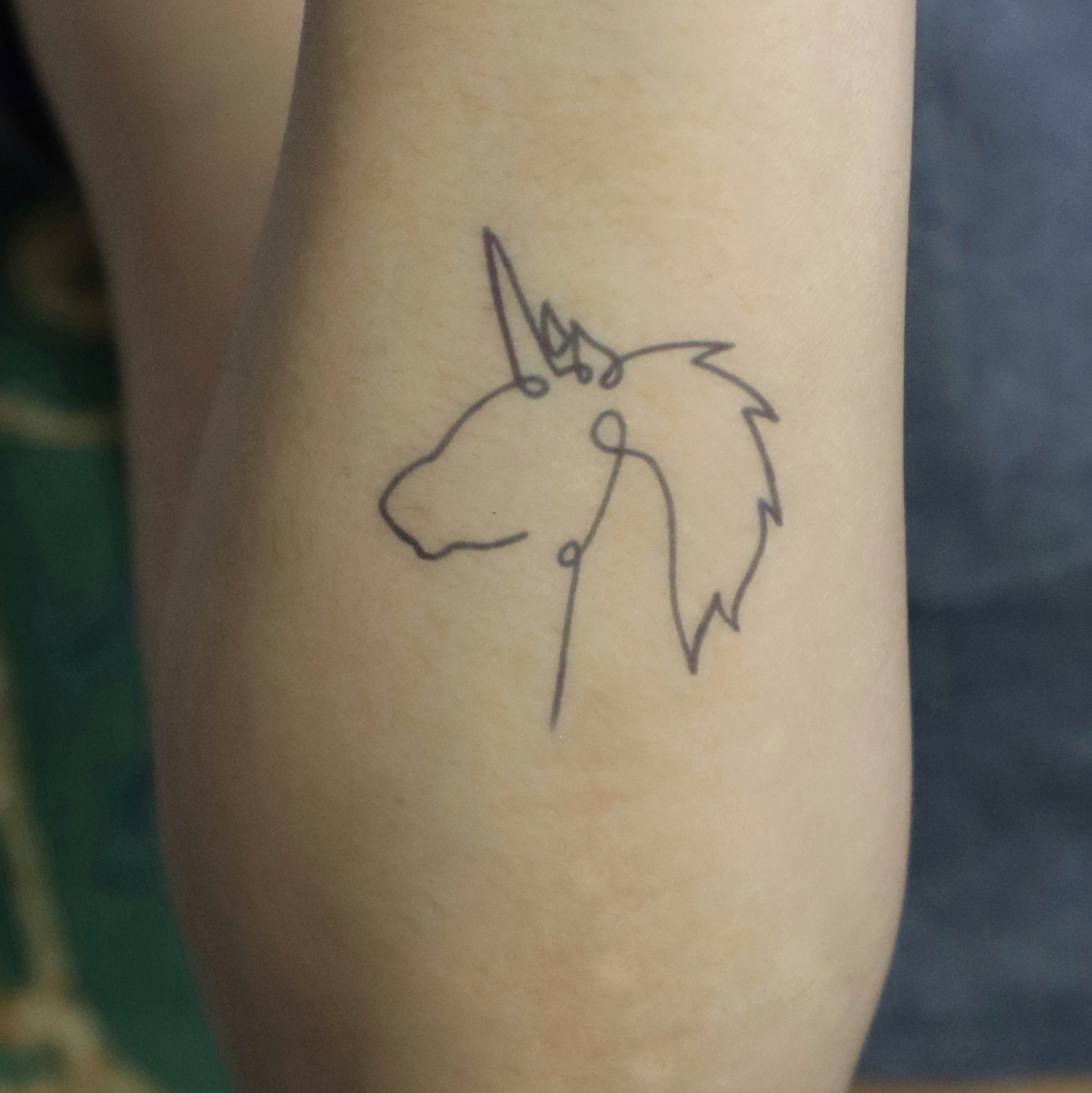 Unicorn Outline Temporary Tattoo - Image 2