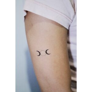 Triple Moon Celestial Temporary Tattoo