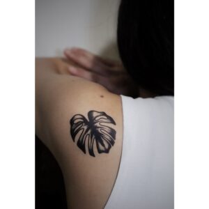 Monsterra Leaf Floral Temporary Tattoo