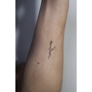Budding Sakura Floral Temporary Tattoo