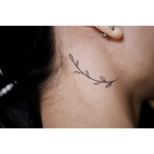 Dainty Branch Floral Temporary Tattoo