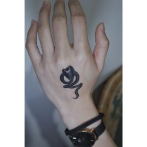 Black Cobra Temporary Tattoo
