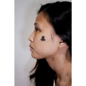 B&W Bumblebee Temporary Tattoo