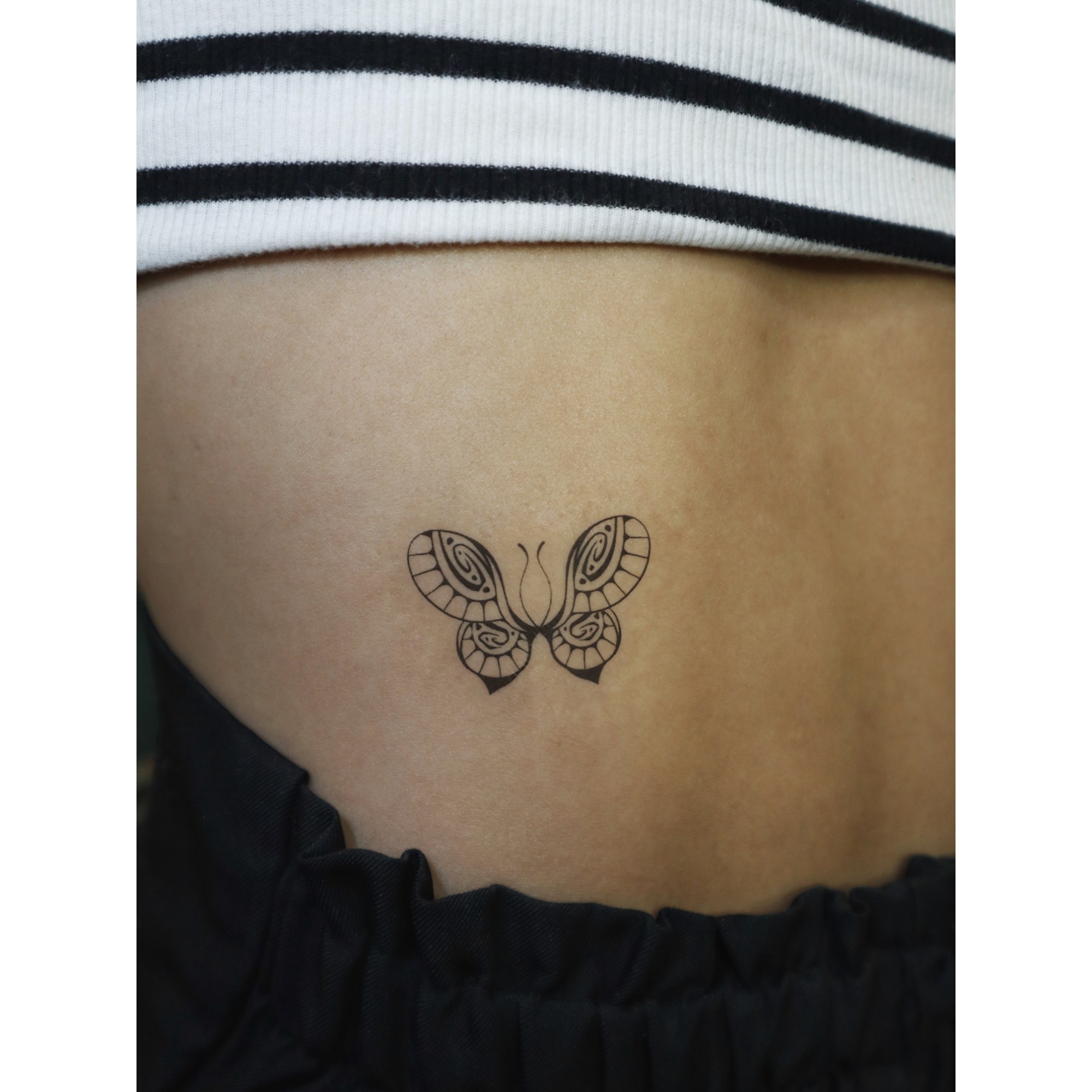 Tribal Butterfly Temporary Tattoo