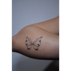 Shaded Mask Butterfly Temporary Tattoo