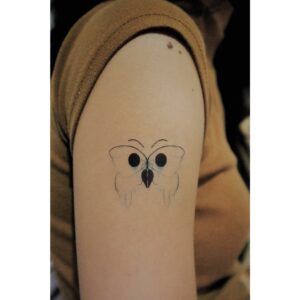 Ghost Owl Butterfly Temporary Tattoo