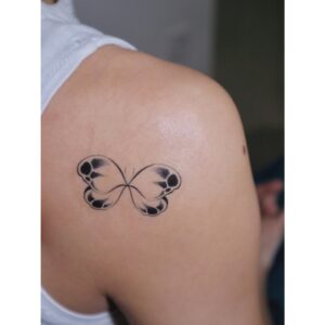 Bone Claw Butterfly Temporary Tattoo