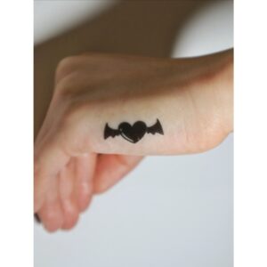 Bat Romance Temporary Tattoo