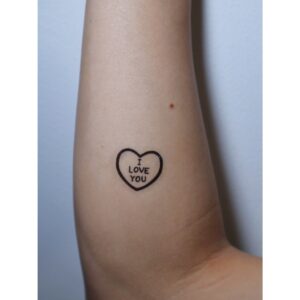 I Love You Heart Temporary Tattoo
