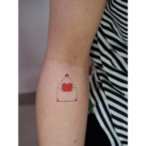 Love Letter Envelope Temporary Tattoo