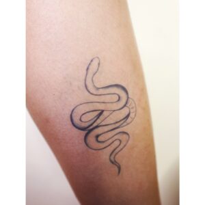 Minimal Big Snake Temporary Tattoo