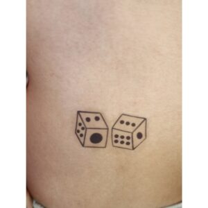 Minimal Dices Temporary Tattoo