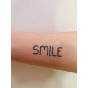Minimal Smile Temporary Tattoo