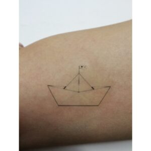 Lovely Paper Boat Temporary Tattoo