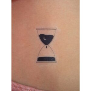 Nightsky Hourglass Celestial Temporary Tattoo