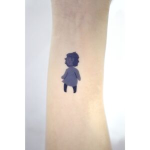 Purple Girl Character-Inspired Temporary Tattoo