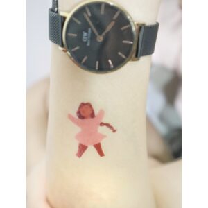 Red Girl Character-Inspired Temporary Tattoo