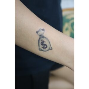 Money Bag Temporary Tattoo