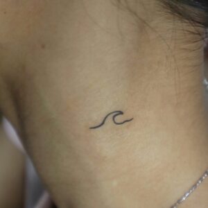 Mini Wave Temporary Tattoo