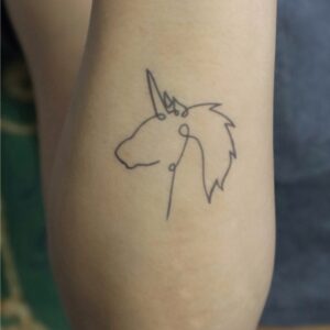 Unicorn Outline Temporary Tattoo