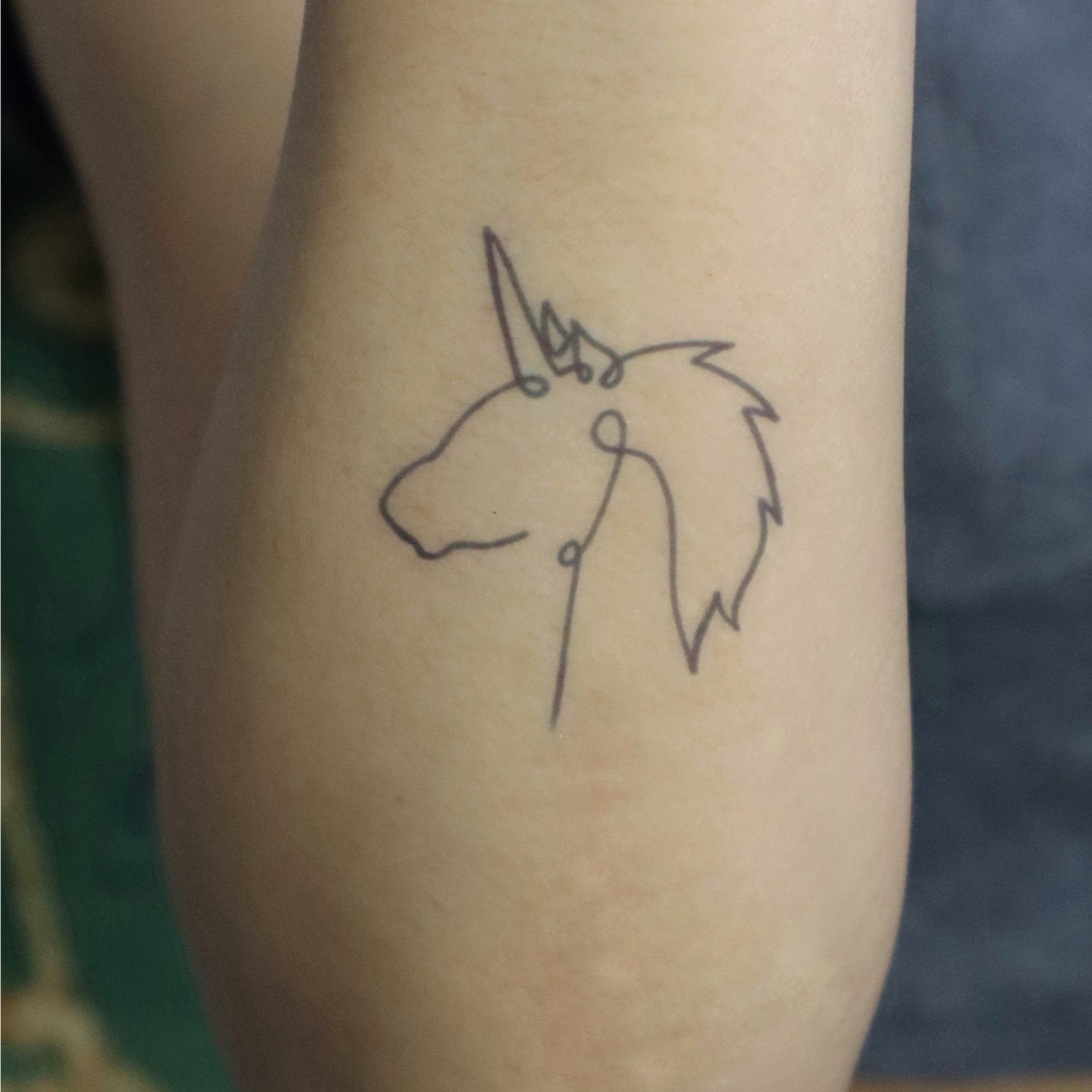Unicorn Outline Temporary Tattoo