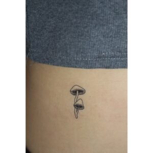 Magical Mushroom Floral Temporary Tattoo