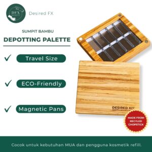Bamboo Magnetic Palette – Includes 10 Pans, Eco-Friendly