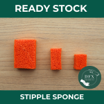 Kryolan Stipple Sponge Orange - Big 5.5cm x 4cm