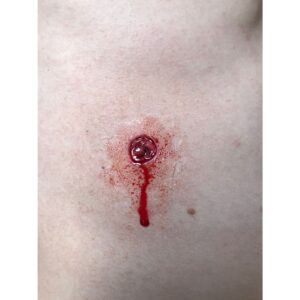 Gunshot Wound Silicone Prosthetic (Entry/Exit) – SFX & Cosplay (7 Skin Tones)