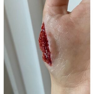 Large Cut Wound Torn Silicone Prosthetic – SFX & Cosplay (7 Skin Tones)