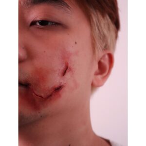 Facial Scarring Silicone Prosthetic (6.5 x 3 cm) – SFX & Cosplay (7 Skin Tones)