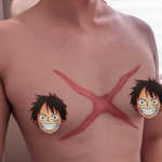 Small Luffy One Piece Inspired Body X Scar & Big Luffy One Piece Inspired Body X Scar