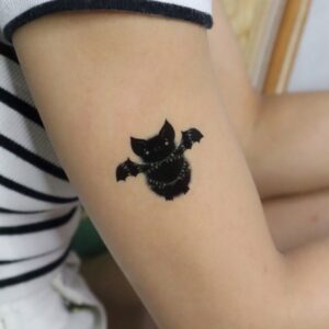 Christmas Bat Temporary Tattoo