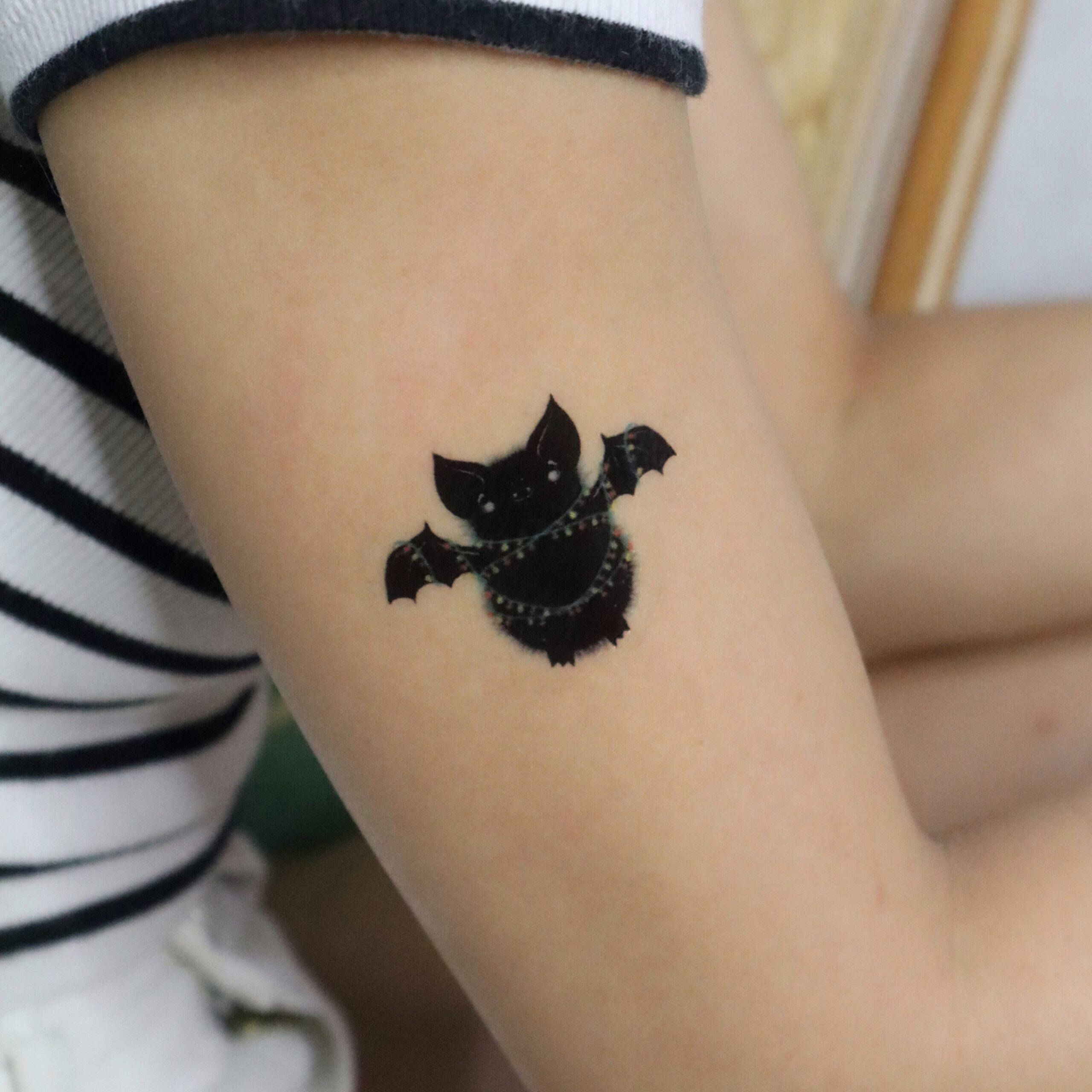 Christmas Bat Temporary Tattoo