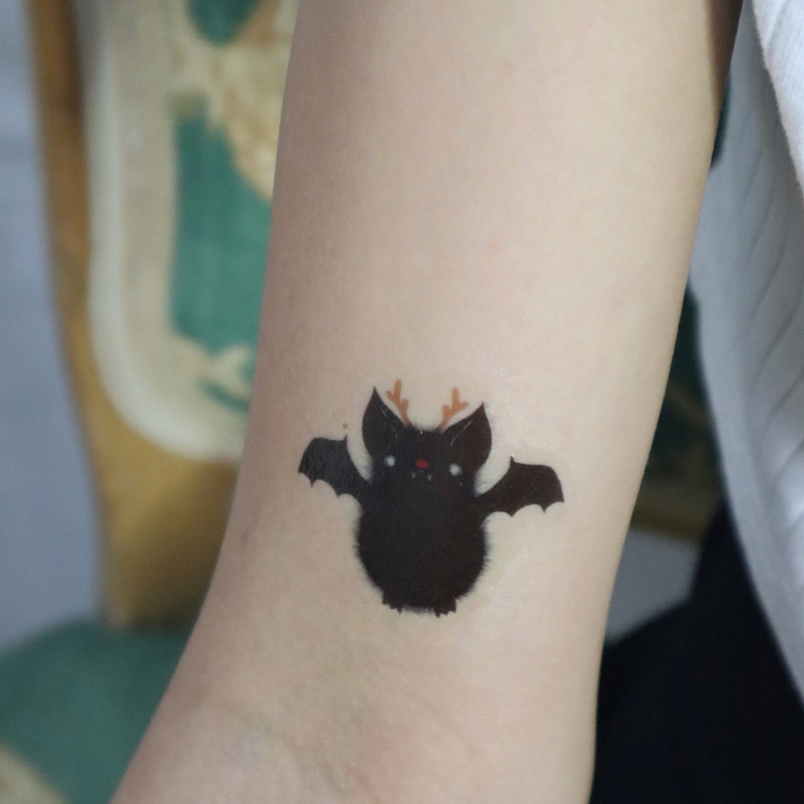 Christmas Bat Temporary Tattoo - Image 3