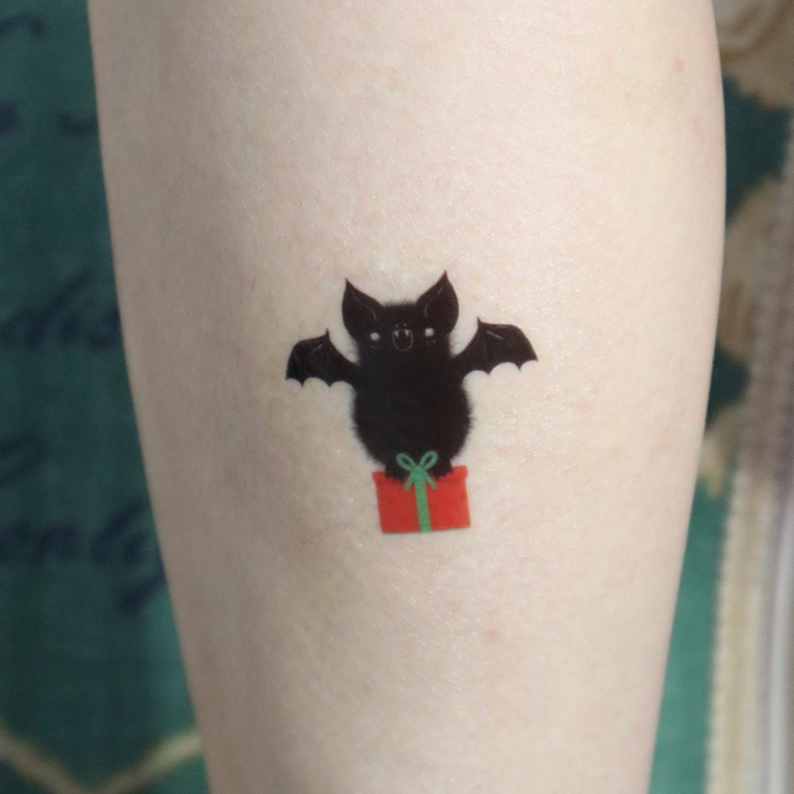 Christmas Bat Temporary Tattoo - Image 6